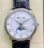 TW Factory Blancpain Villeret Cal.6654 White Dial Copy Watch with Moonphase